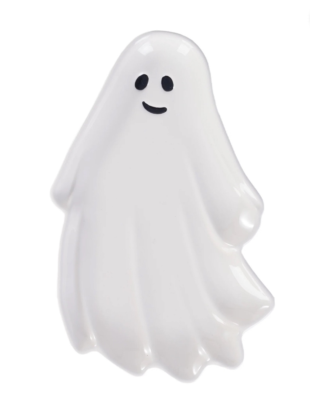 Way to celebrate Halloween ghost ceramic figural treat tray NWT